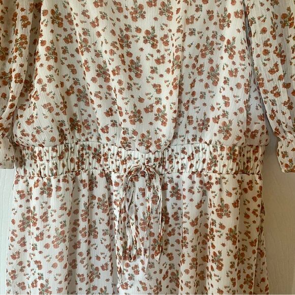 Floral Puff Sleeve Ruffle Dress - Picture 4 of 7